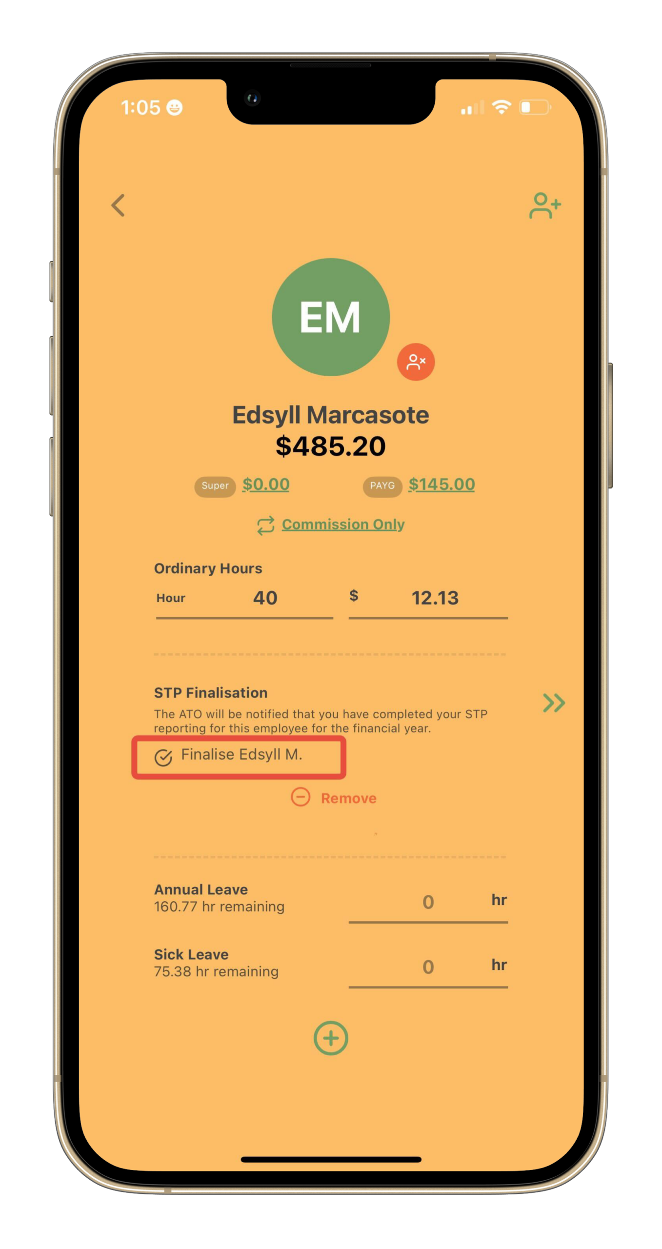 Payroller Mobile App - How to finalise STP on the Payroller mobile app - 5