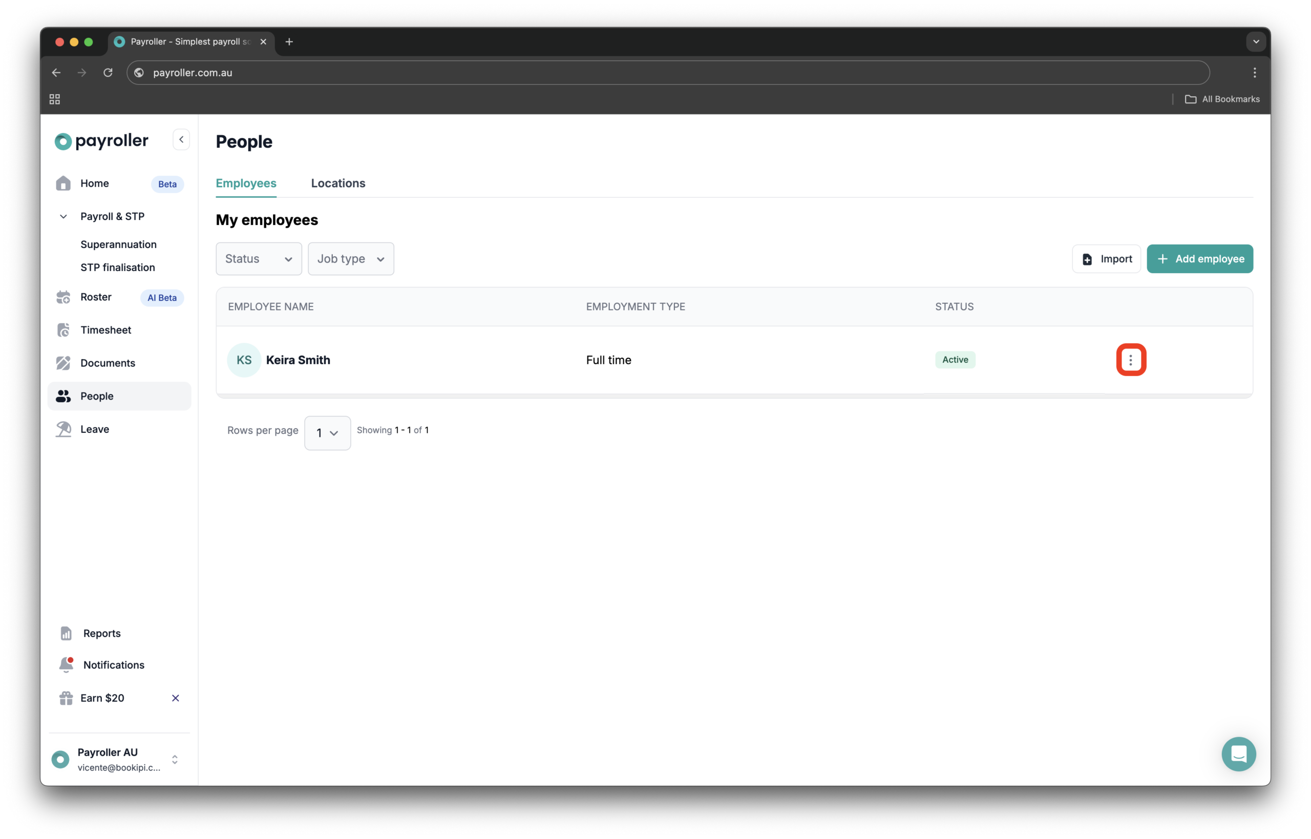 Setting up your employees - Editing employee details - 2