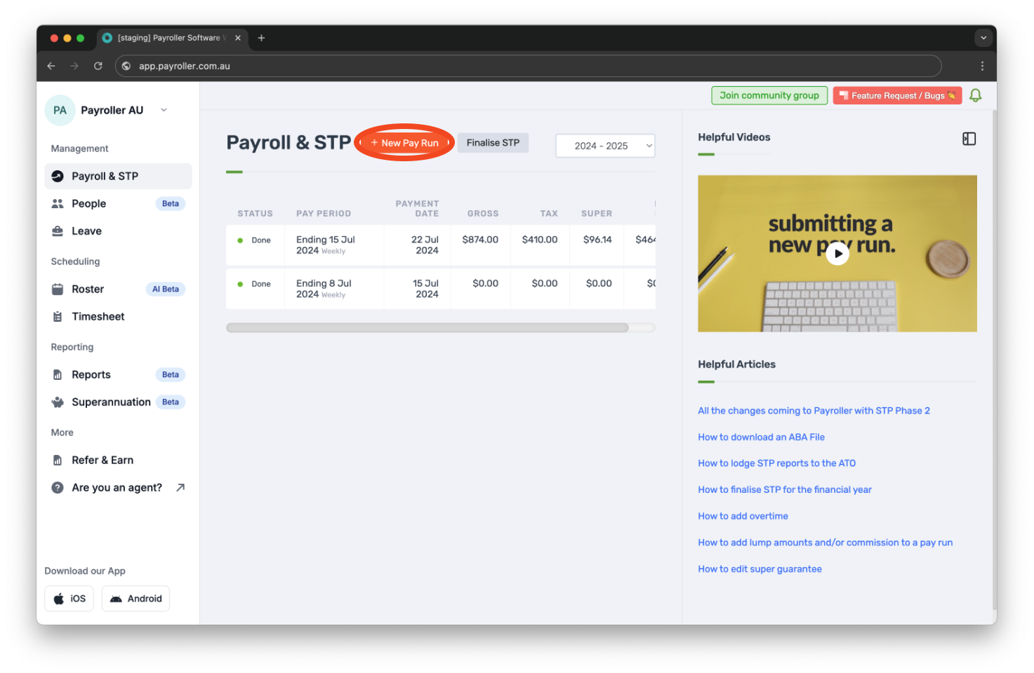 Payroller functions - Long Service Leave - 16