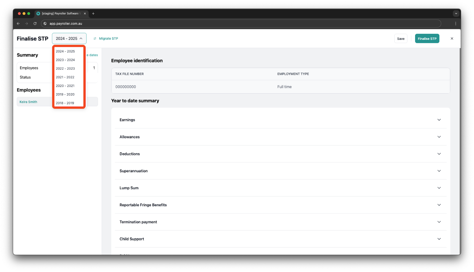 Creating pay runs - Fringe Benefits - 12