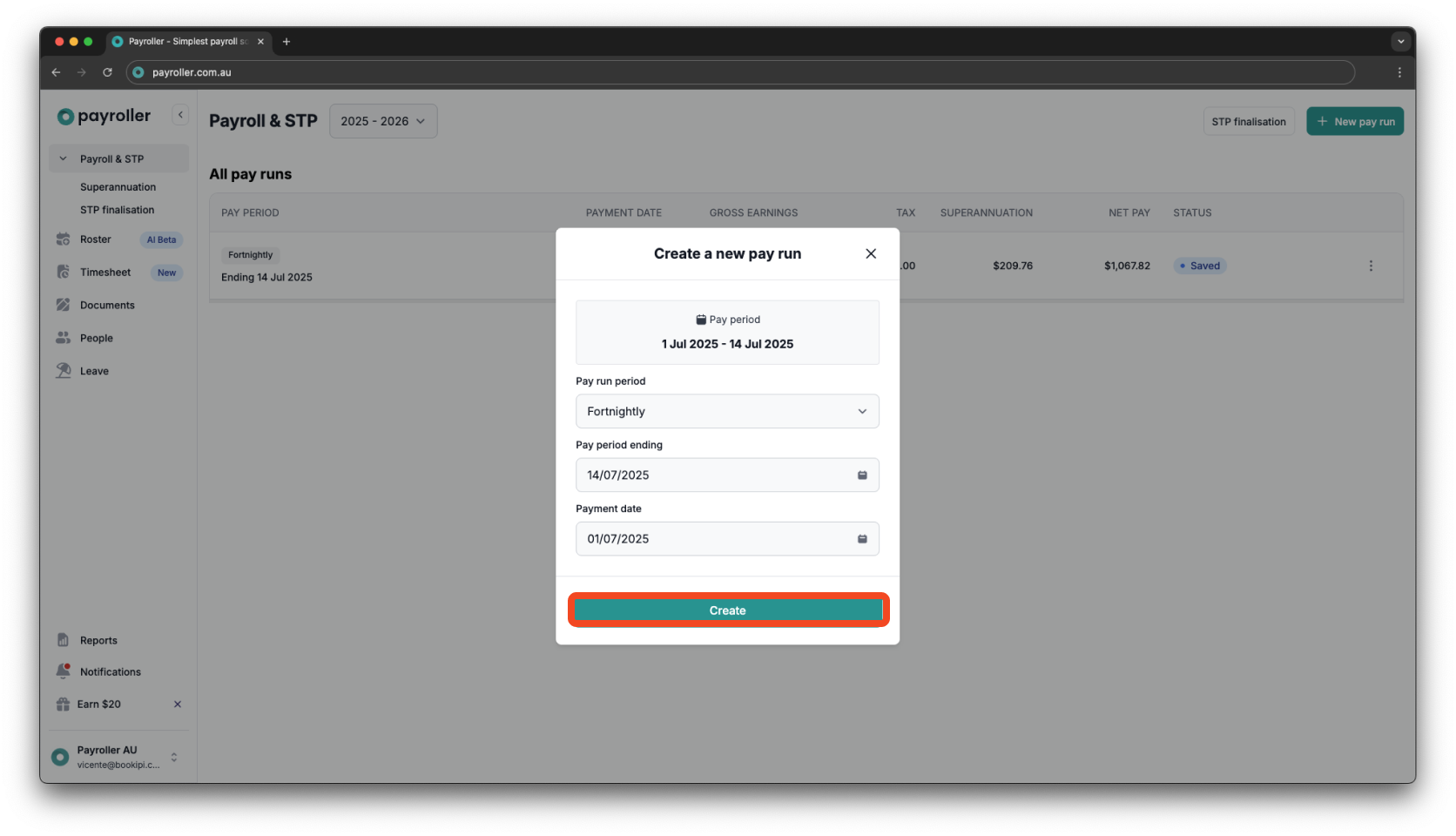 Creating pay runs - Adding extra hours - 2