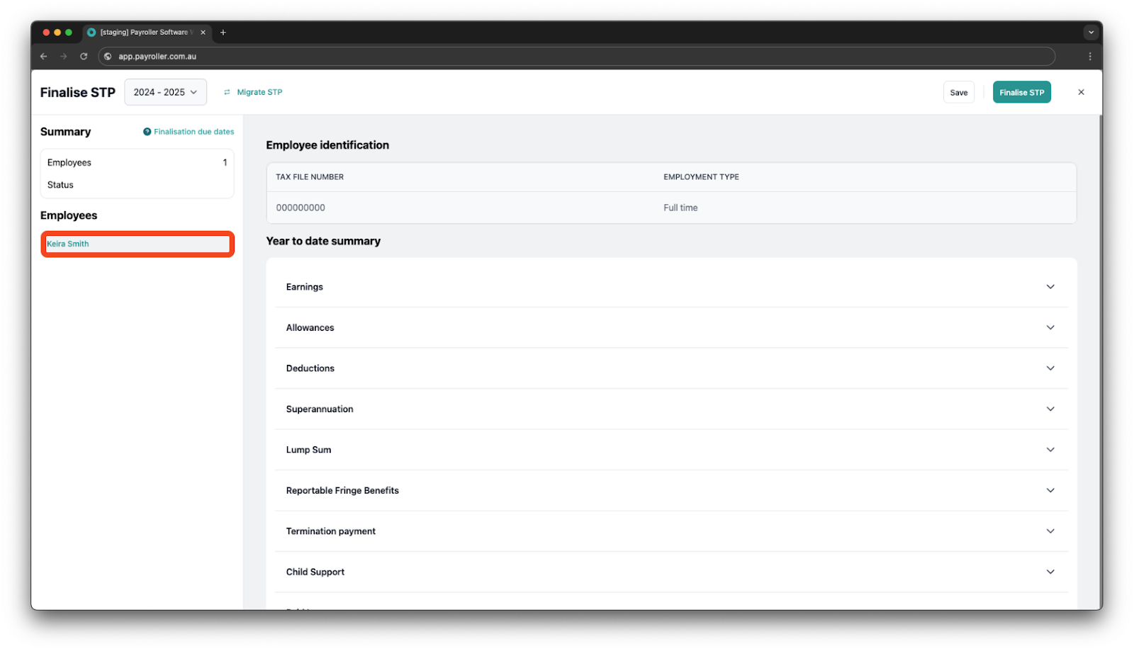 Creating pay runs - Fringe Benefits - 13