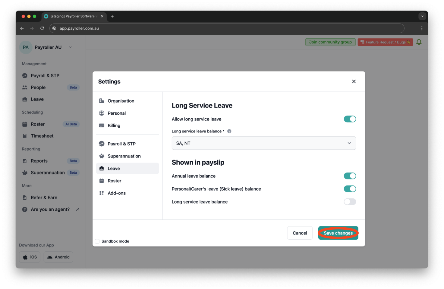 Payroller functions - Long Service Leave - 9