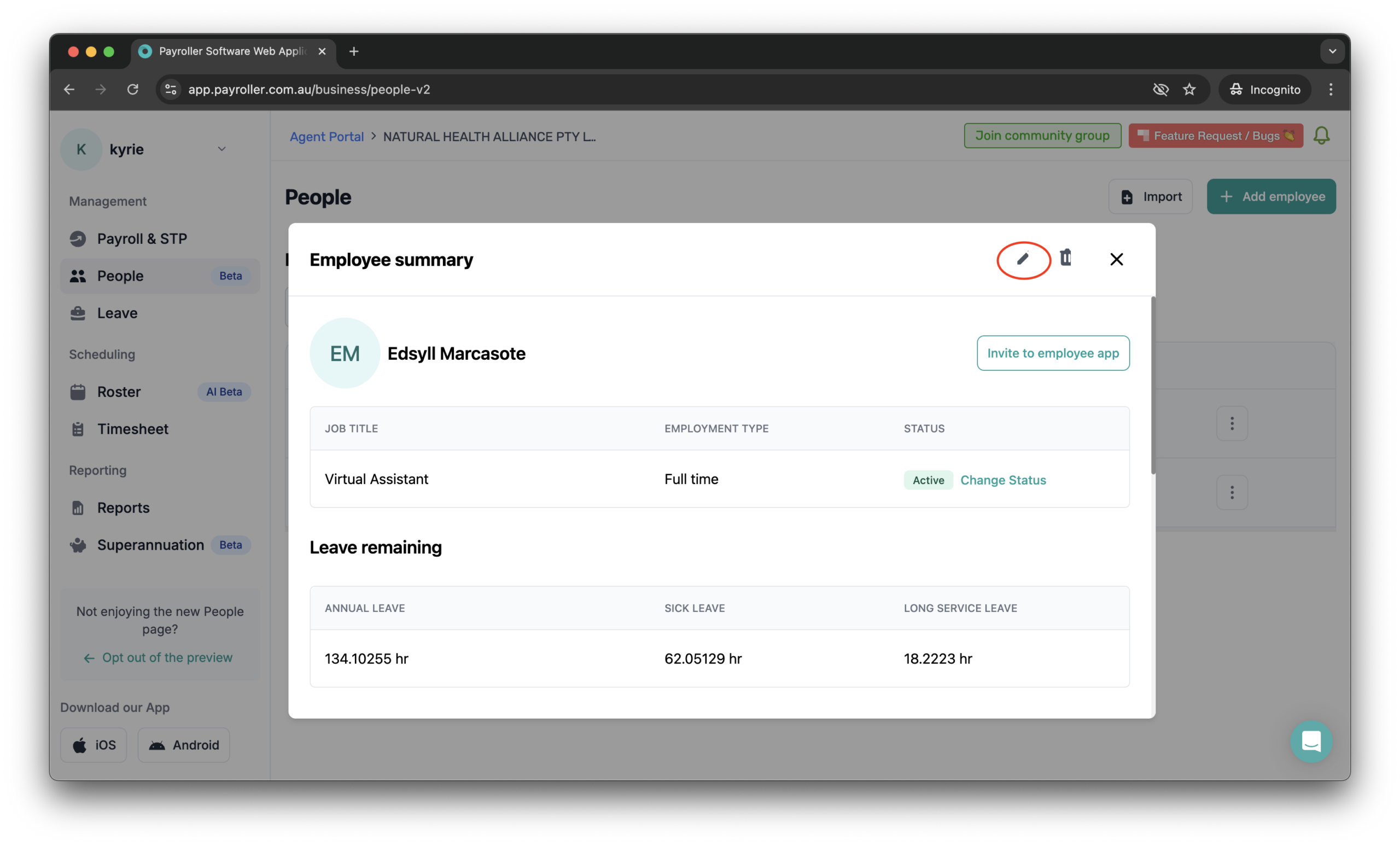 Setting up your employees - Using pay template - 3