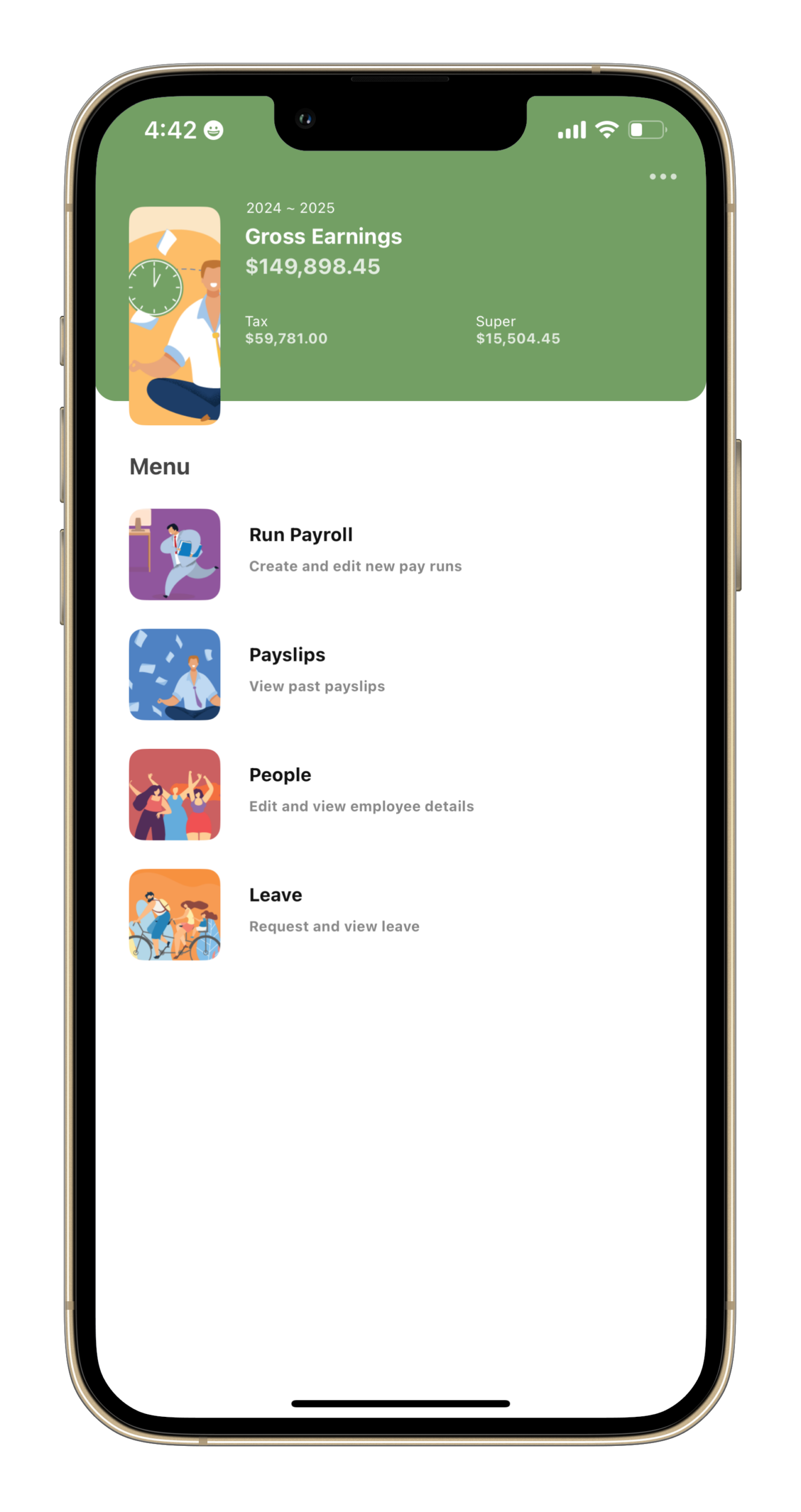 Payroller Mobile App - How to login to an existing account on the Payroller mobile app - 3