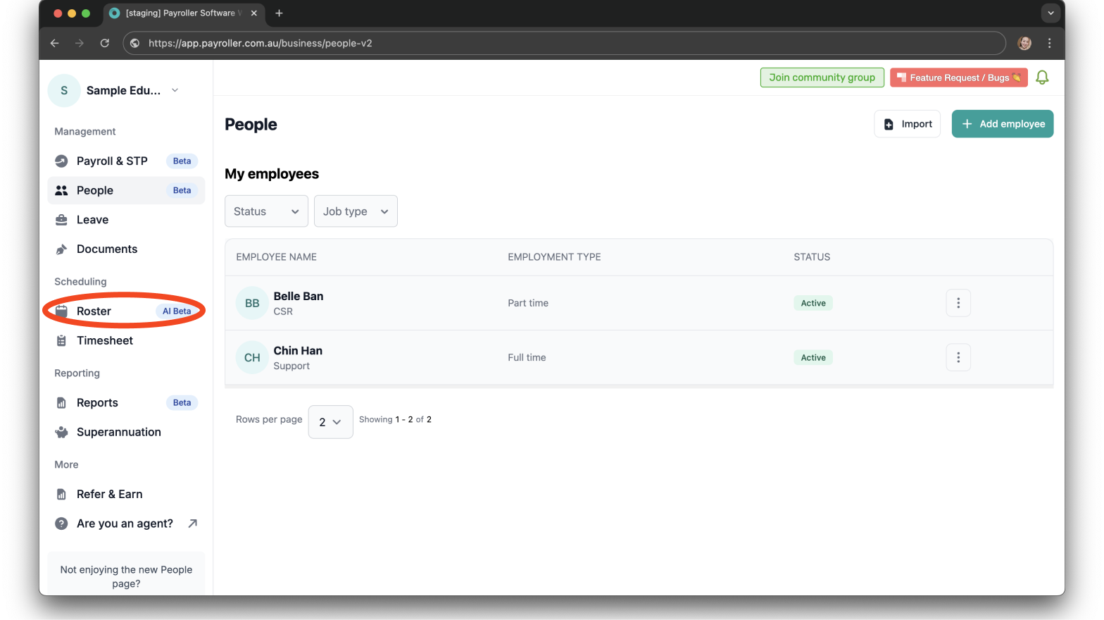 Timesheets and rostering - How to copy and paste a roster / How to copy and paste a shift - 1