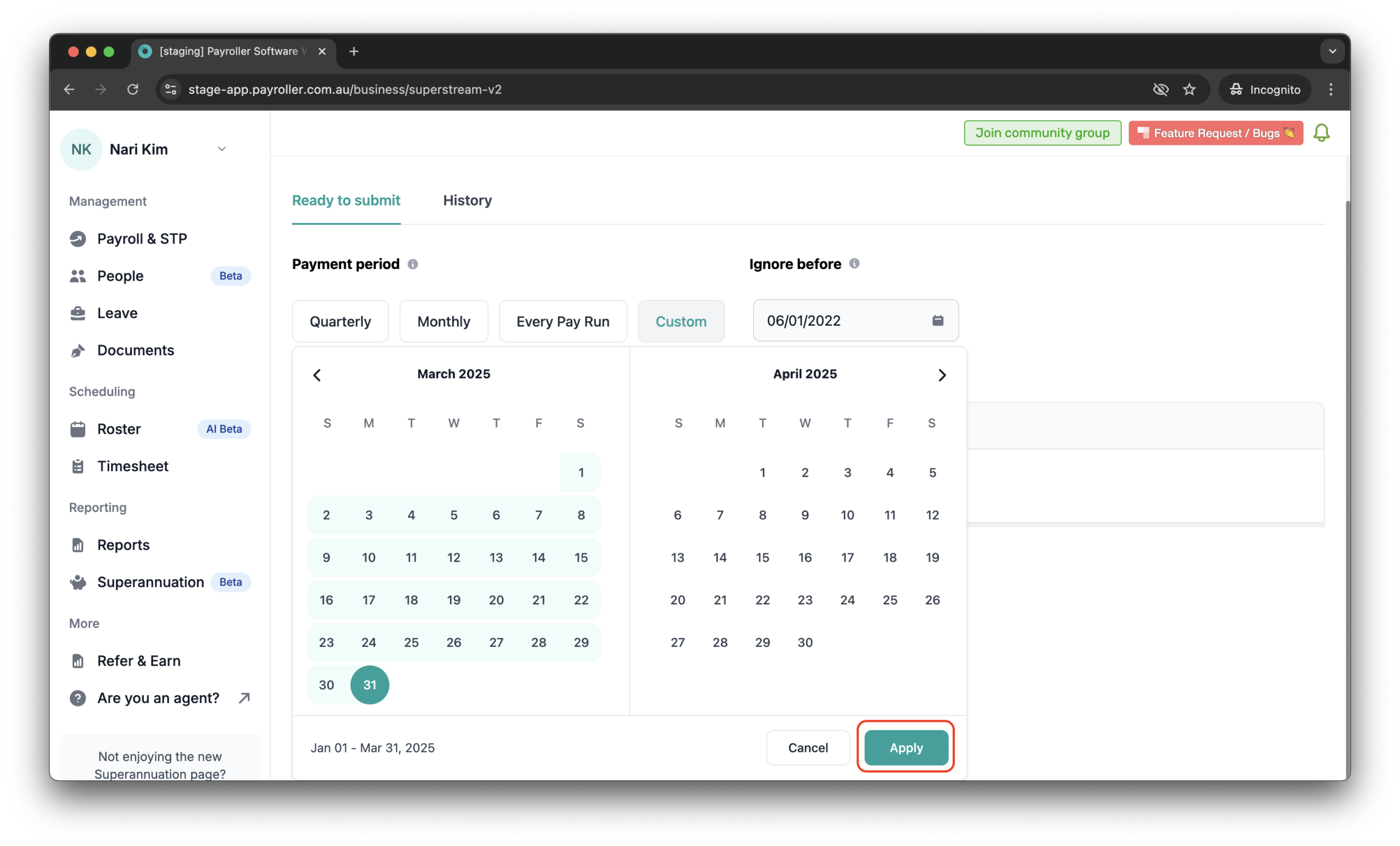 Superannuation Resources - How to resubmit a super payment that has been refunded - 6