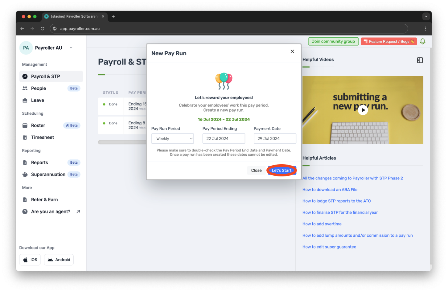 Payroller functions - Long Service Leave - 17