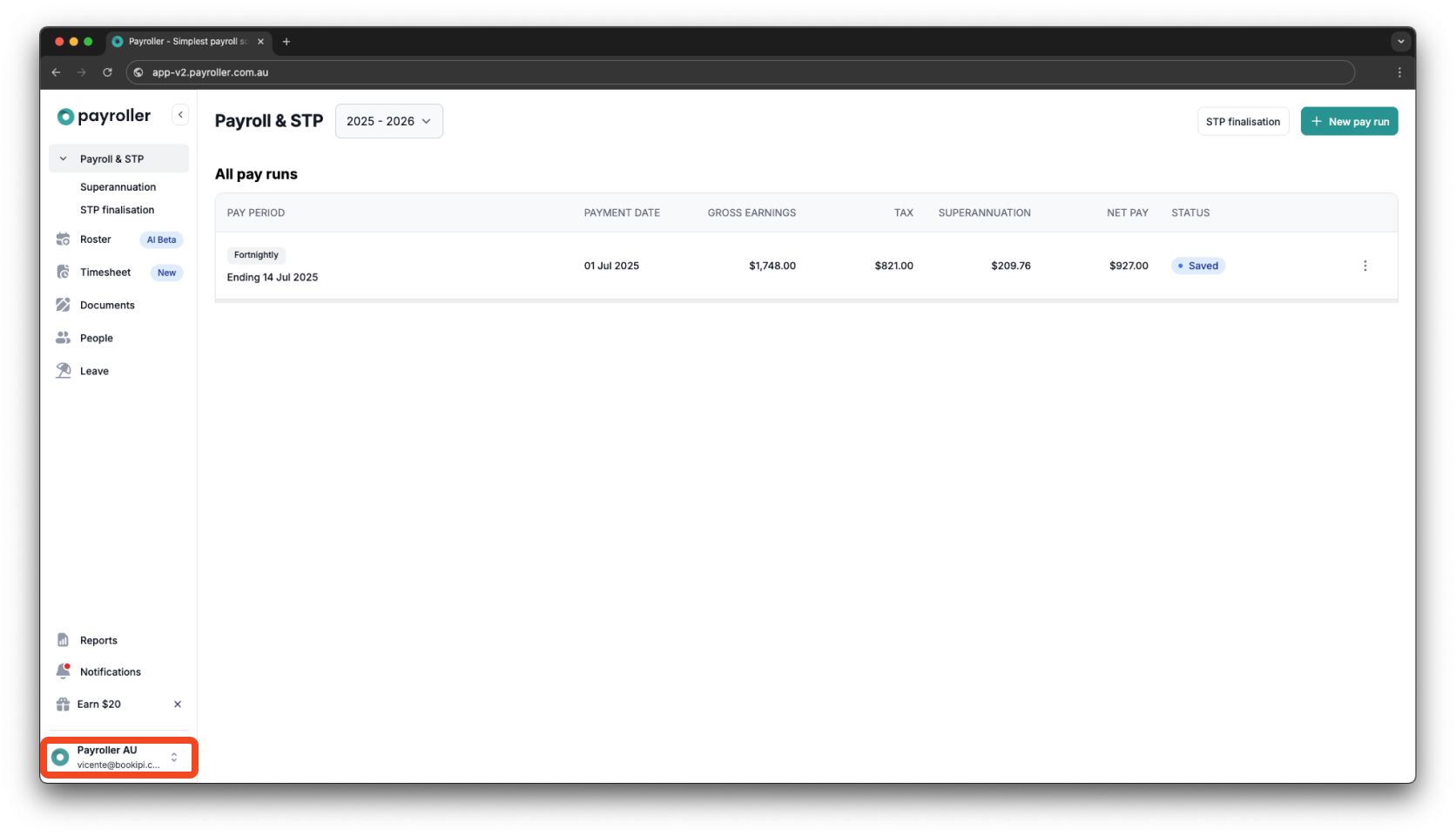 Quick Overview - Signing up for a subscription to create a pay run - 6