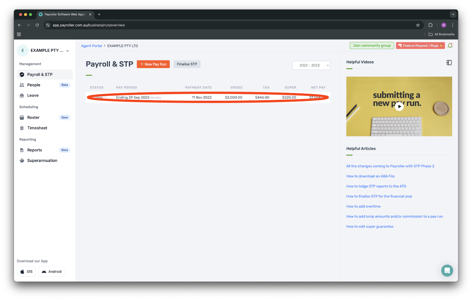 Single Touch Payroll Guide - Branch Number - 15