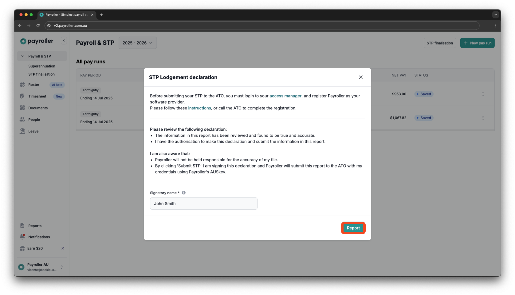 Creating pay runs - Adding an allowance - 10
