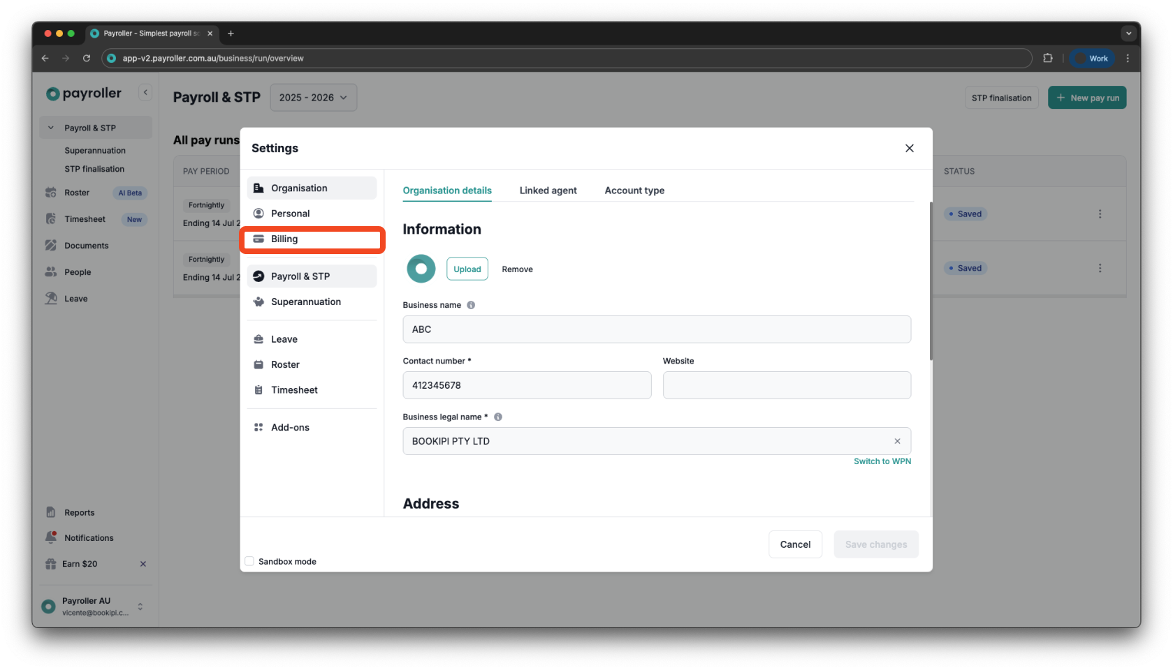 Payroller Employer Subscriptions - Editing the subscription type to a monthly or an annual subscription - 3