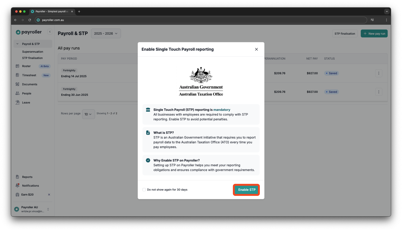 Creating pay runs - Creating and submitting pay runs - 8