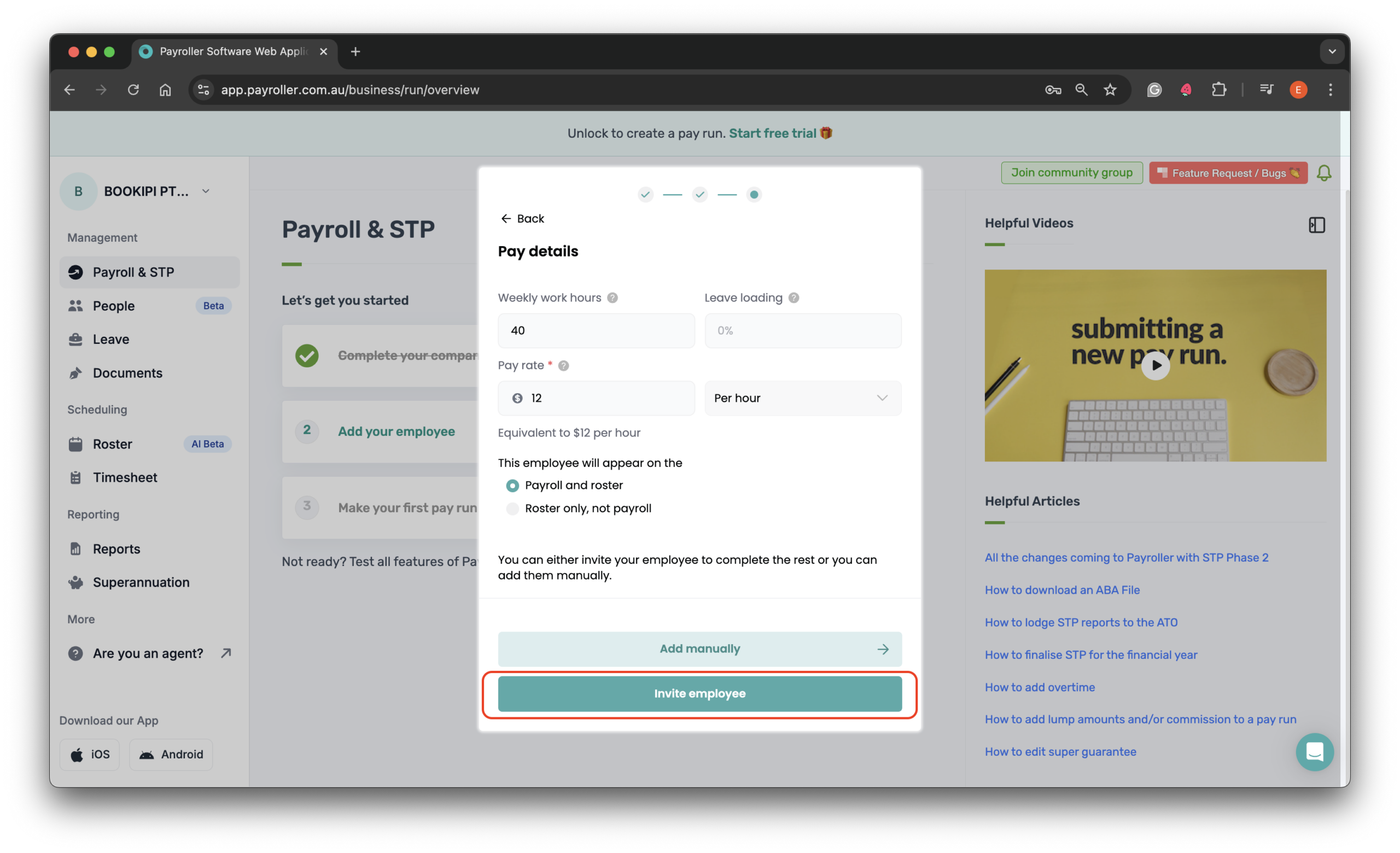 Quick Overview - Adding Employees - 6