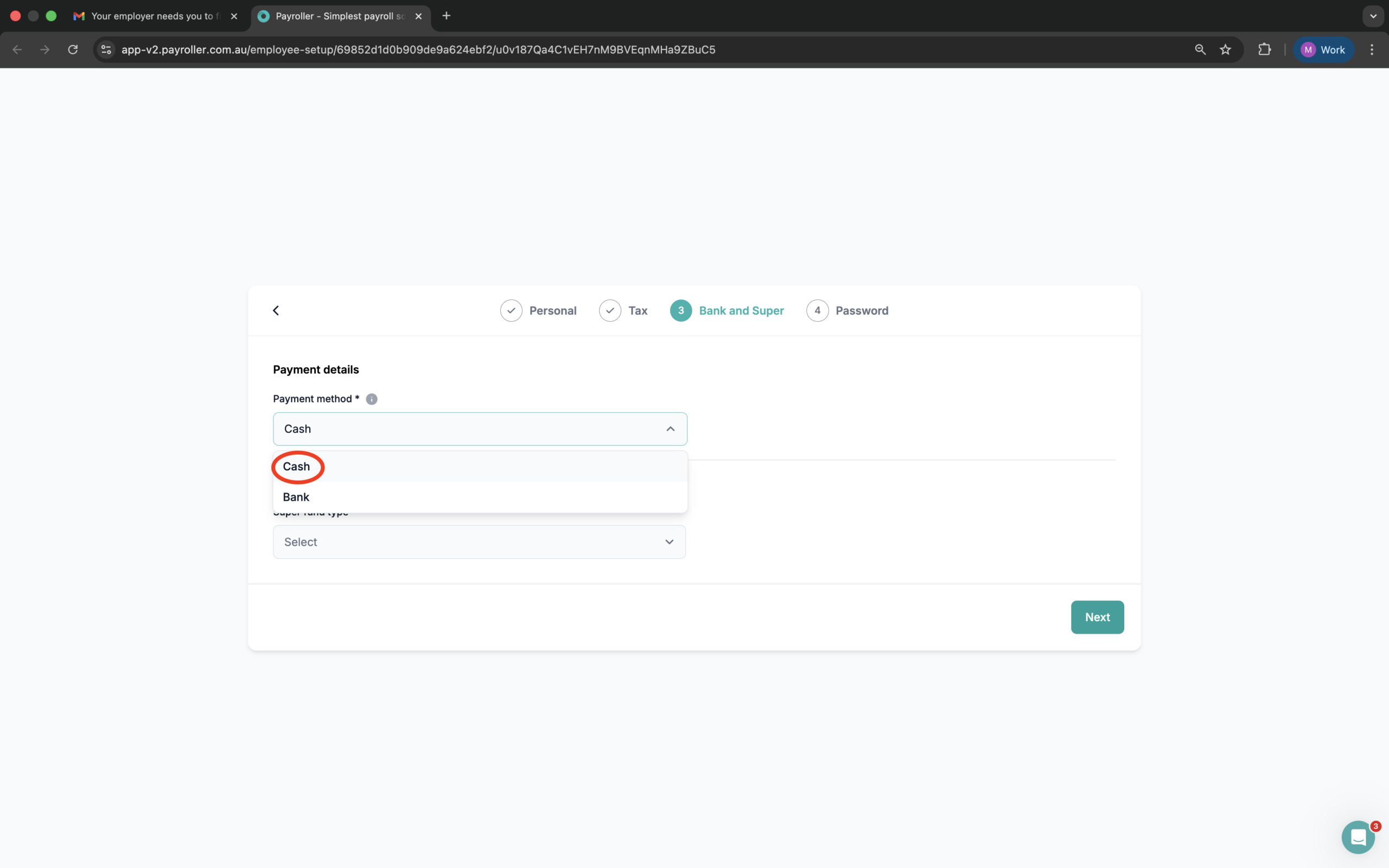 Employee app - How to fill out your employment details as an employee - 4