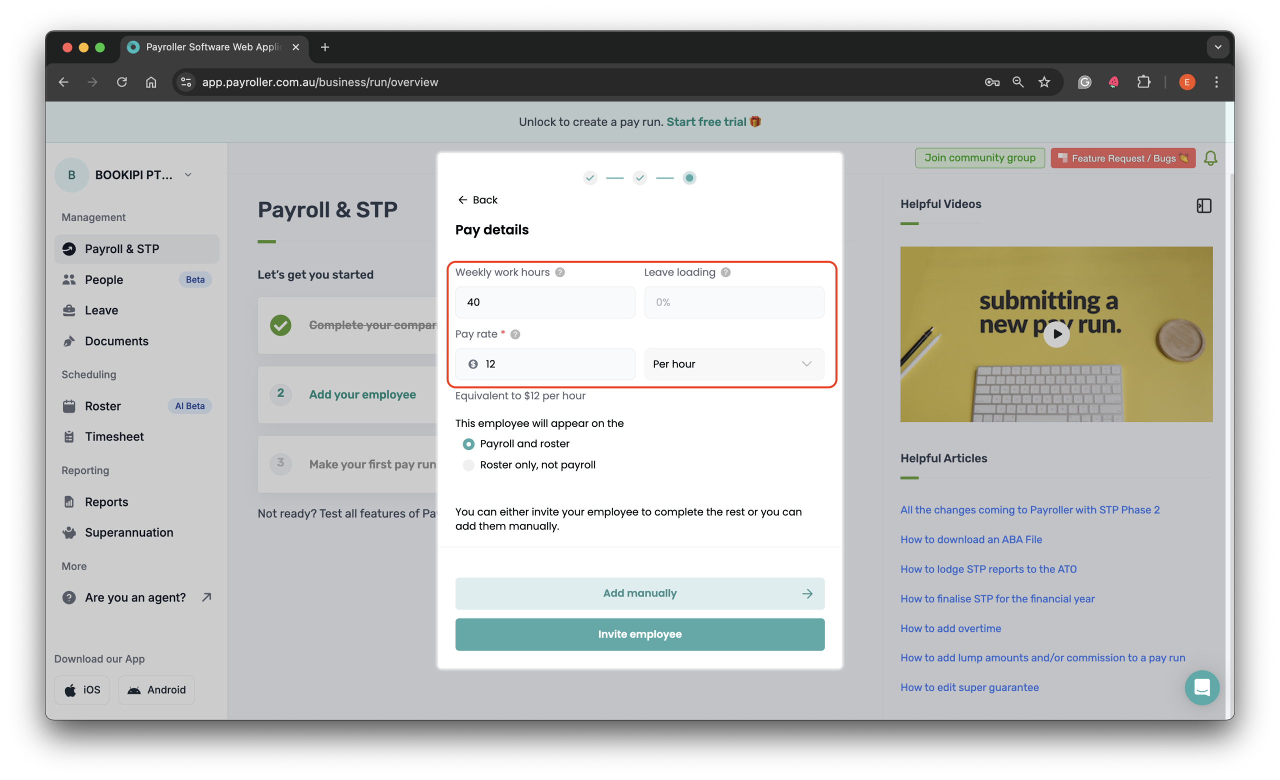 Quick Overview - Adding Employees - 4
