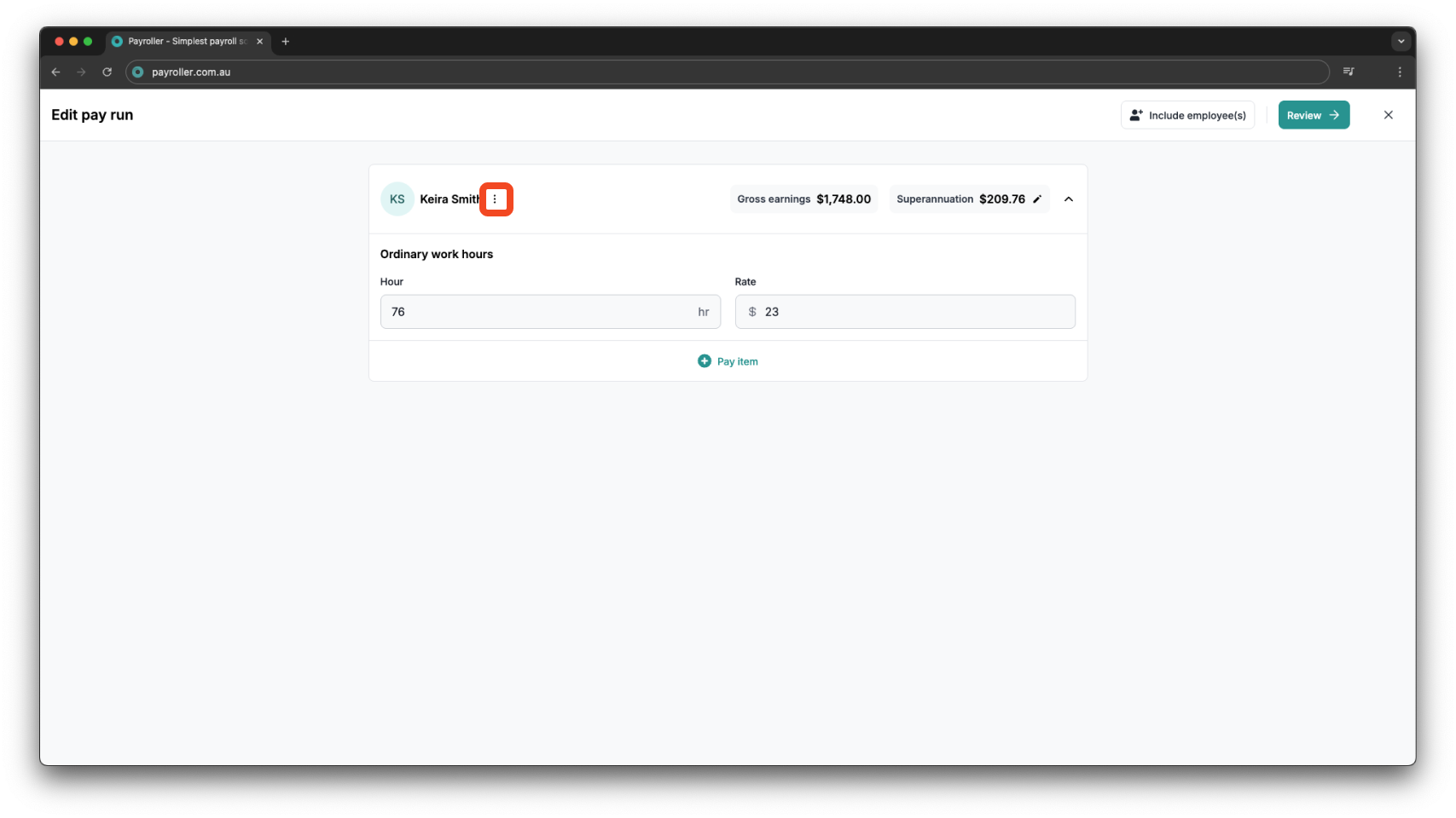 Payroller functions - Termination Payment - 3