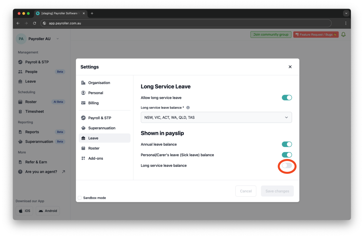 Payroller functions - Long Service Leave - 8