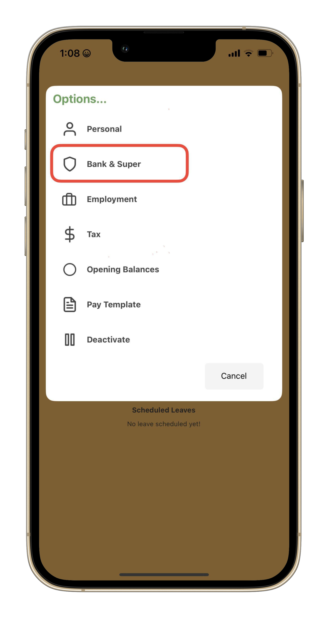 Payroller Mobile App - How to edit the Super contribution rate on the employee card using the Payroller Mobile App - 4