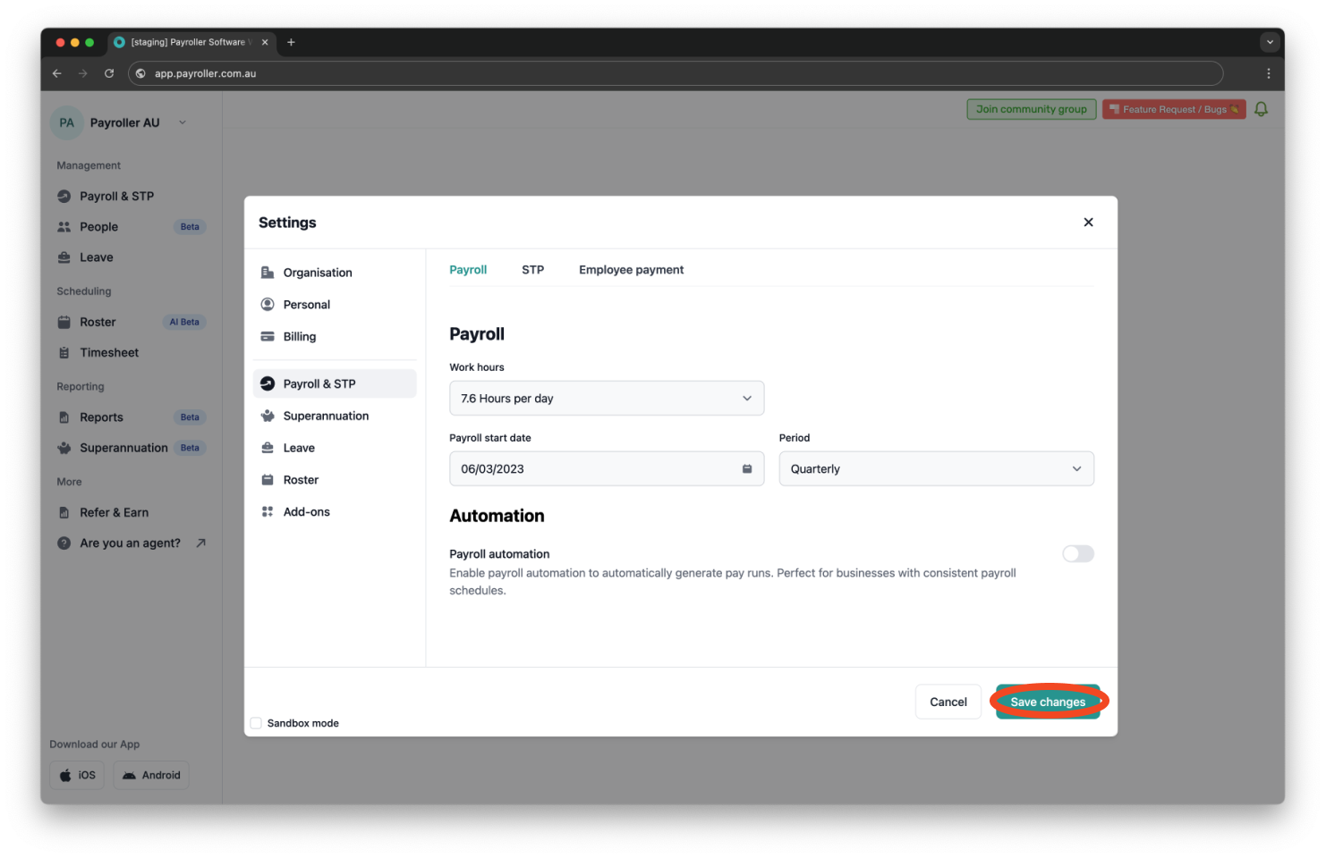 Payroller functions - Quarterly Pay Run - 6