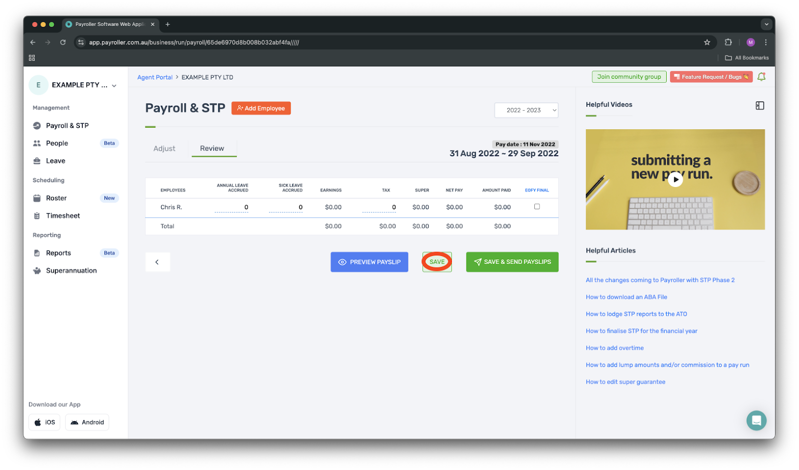 Single Touch Payroll Guide - Branch Number - 17