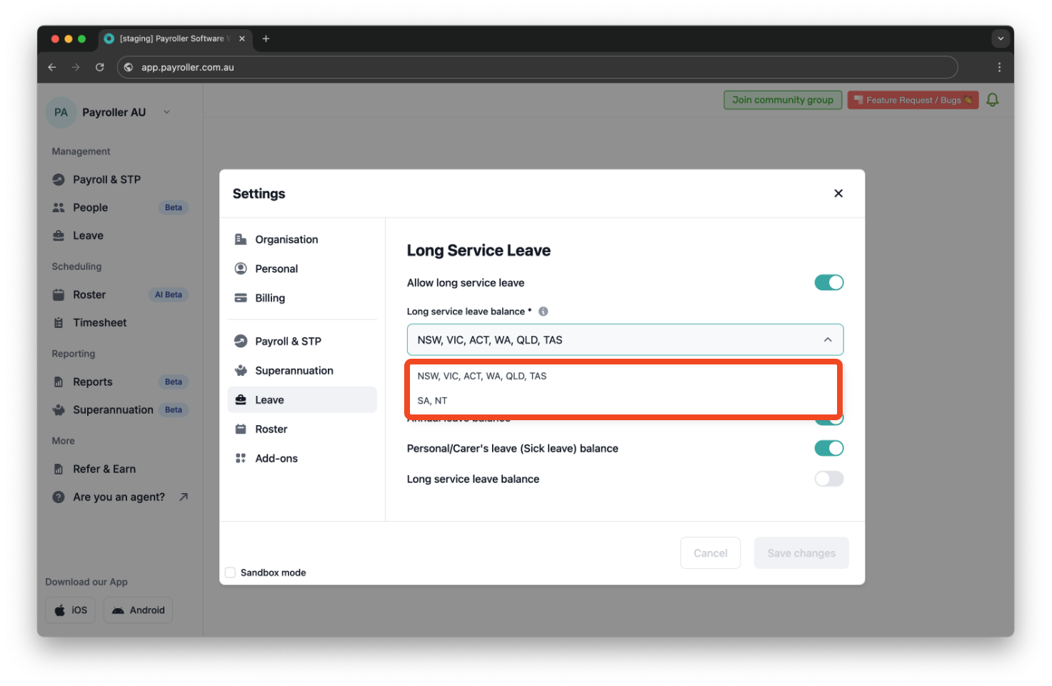 Payroller functions - Long Service Leave - 6