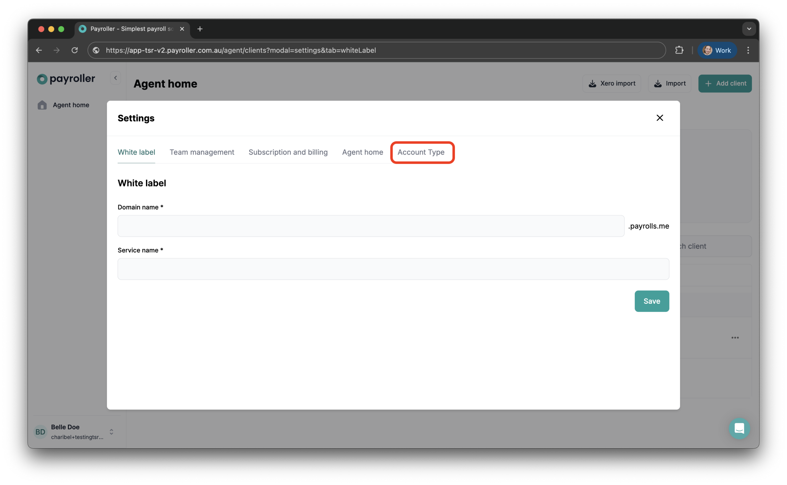 Payroller functions - How to convert an Agent account to an employer account - 3