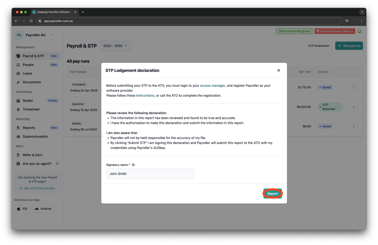 Creating pay runs - How to enter overtime on the pay run - 9
