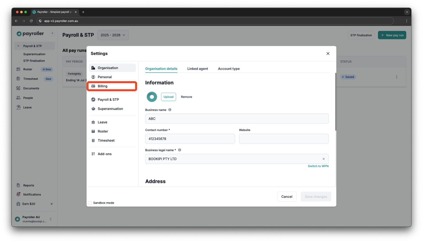 Quick Overview - Signing up for a subscription to create a pay run - 8