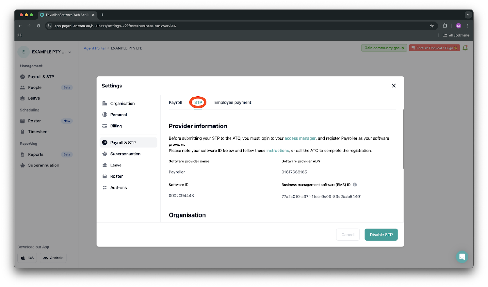 Single Touch Payroll Guide - Branch Number - 12