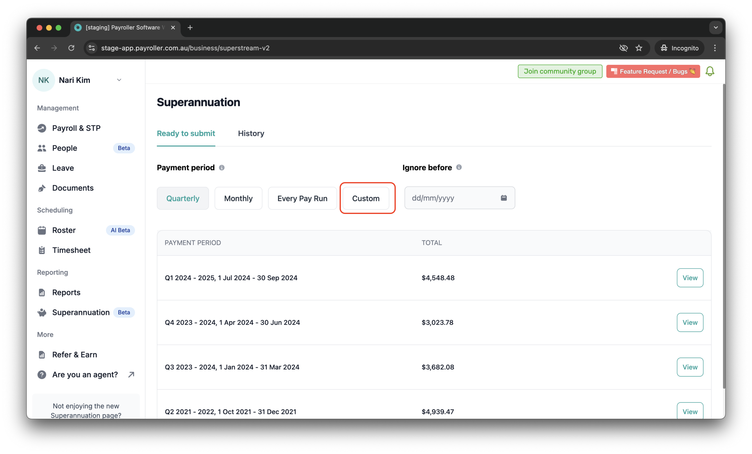Superannuation Resources - How to resubmit a super payment that has been refunded - 3