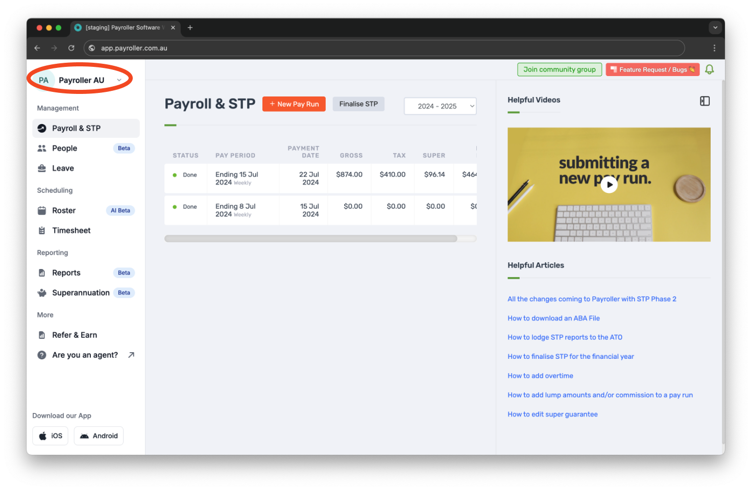 Payroller functions - Long Service Leave - 1