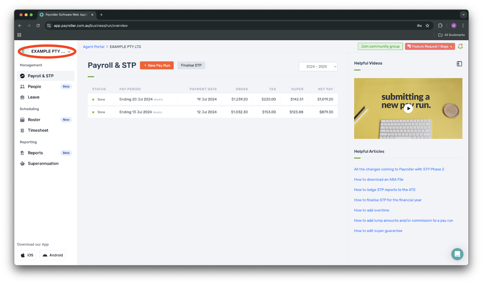 Single Touch Payroll Guide - Branch Number - 1