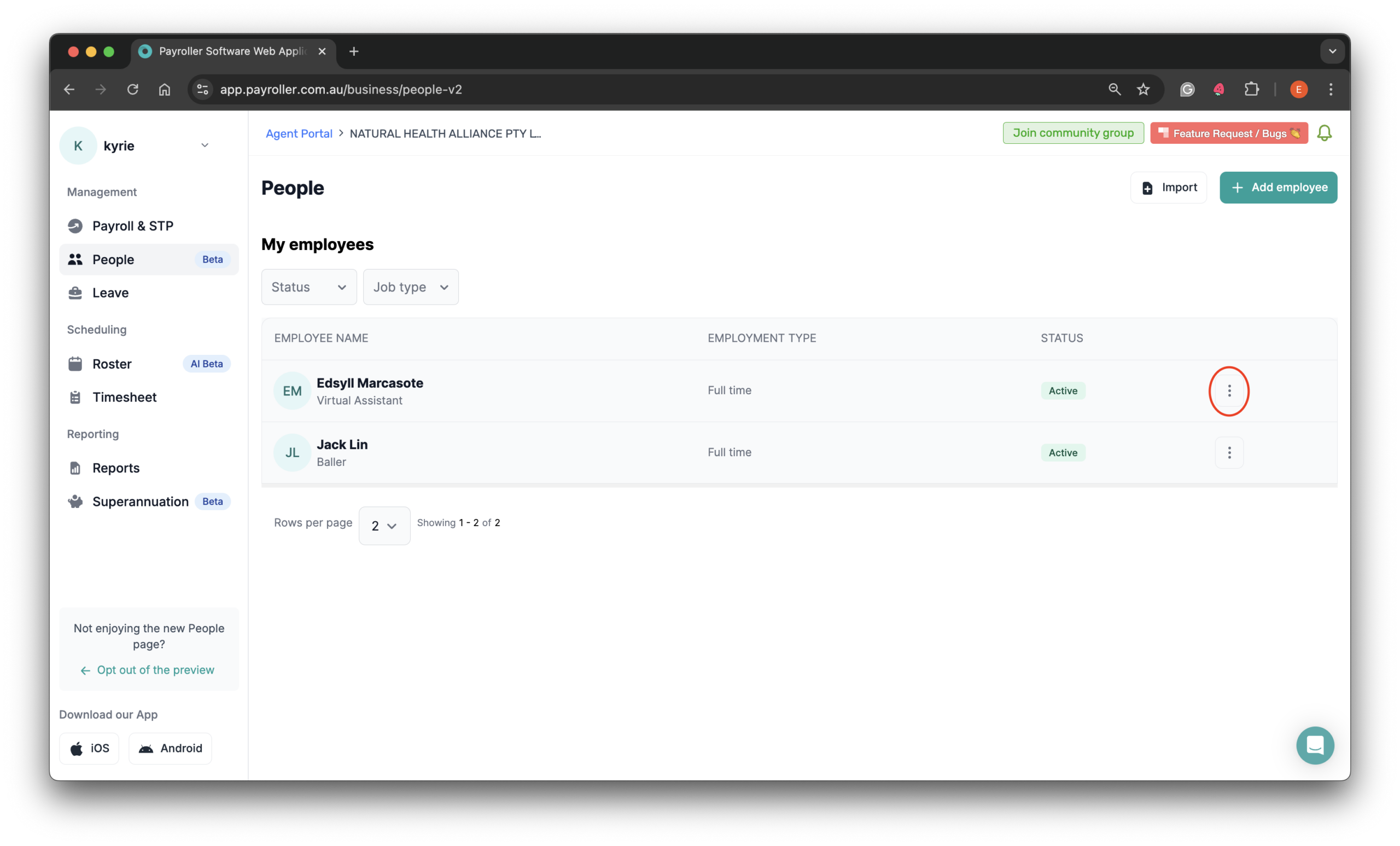 Setting up your employees - Adding opening balances - 2