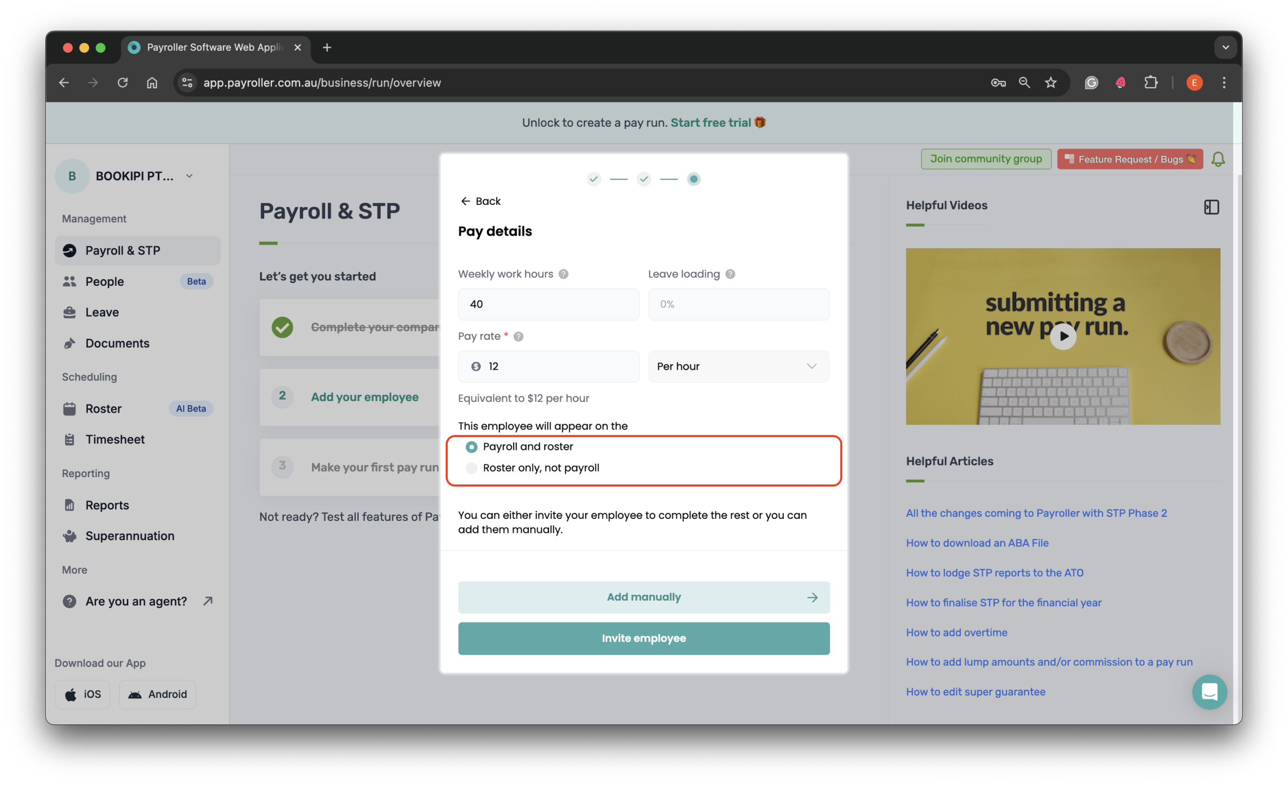 Quick Overview - Adding Employees - 5