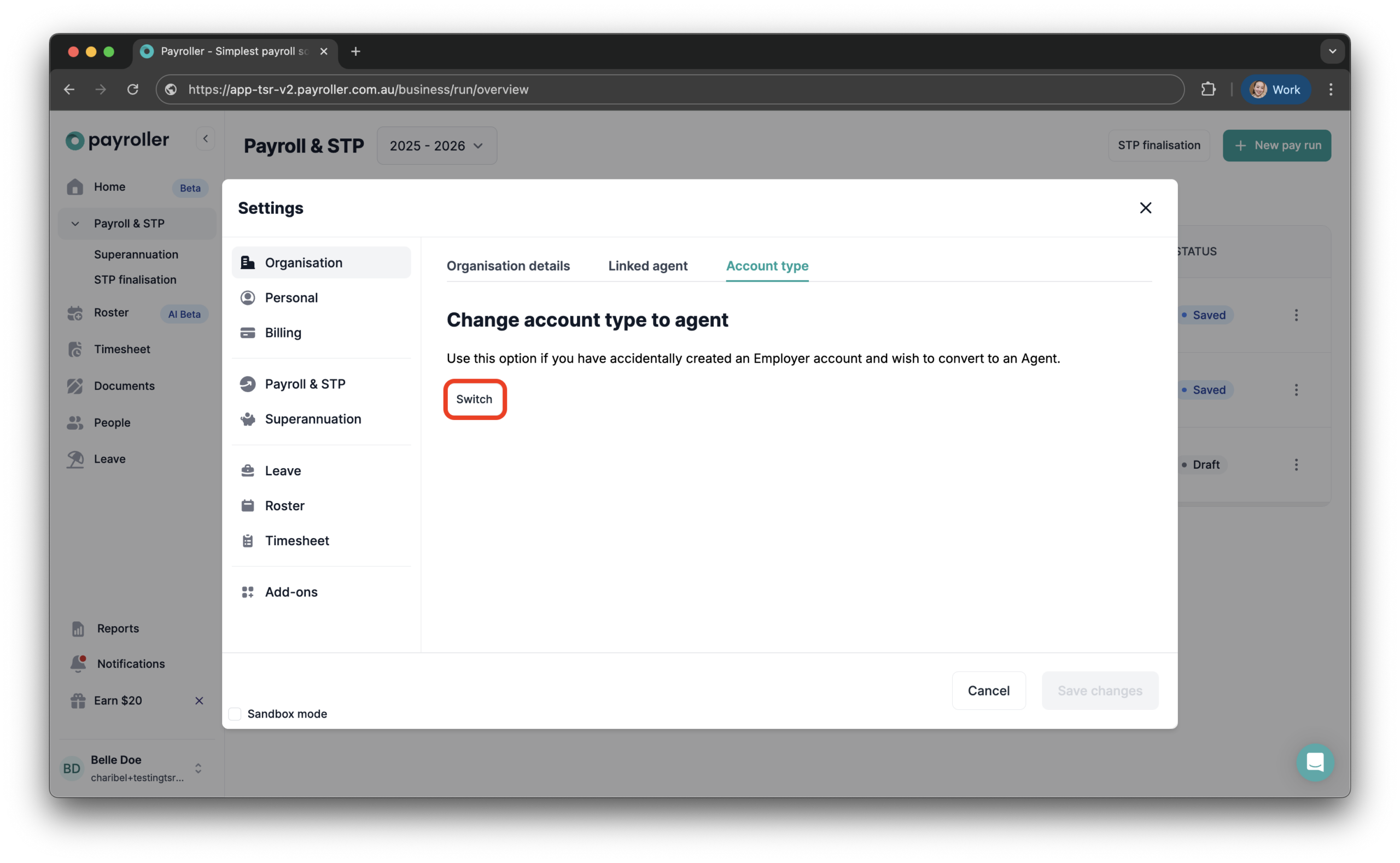 Agent Account - Changing your employer account to an Agent Account - 4