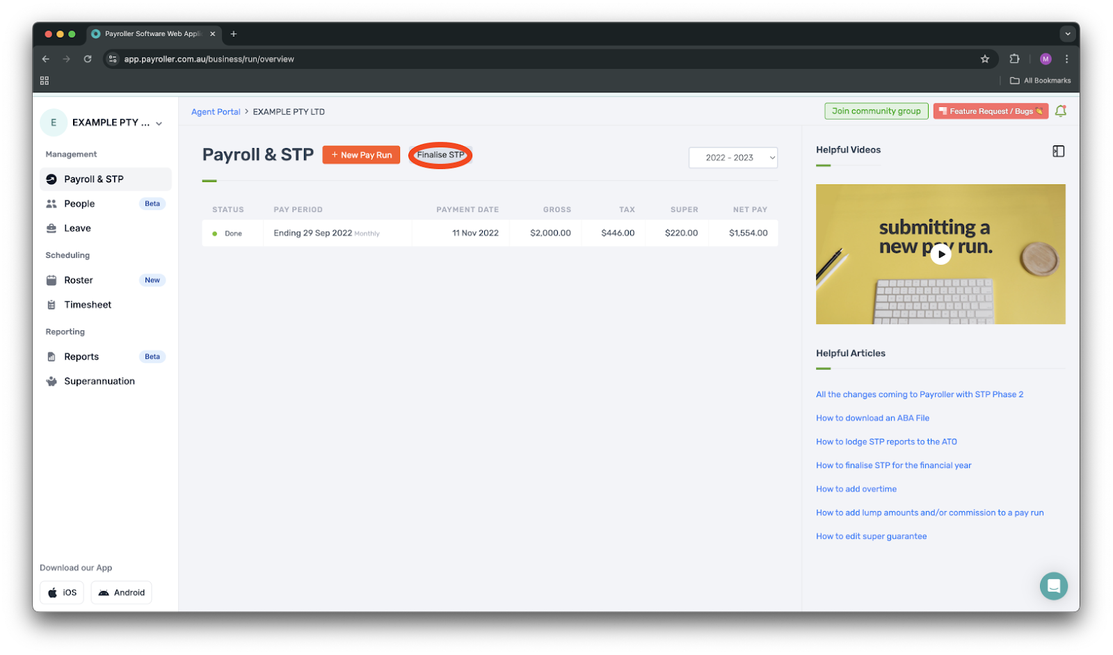 Single Touch Payroll Guide - Branch Number - 7
