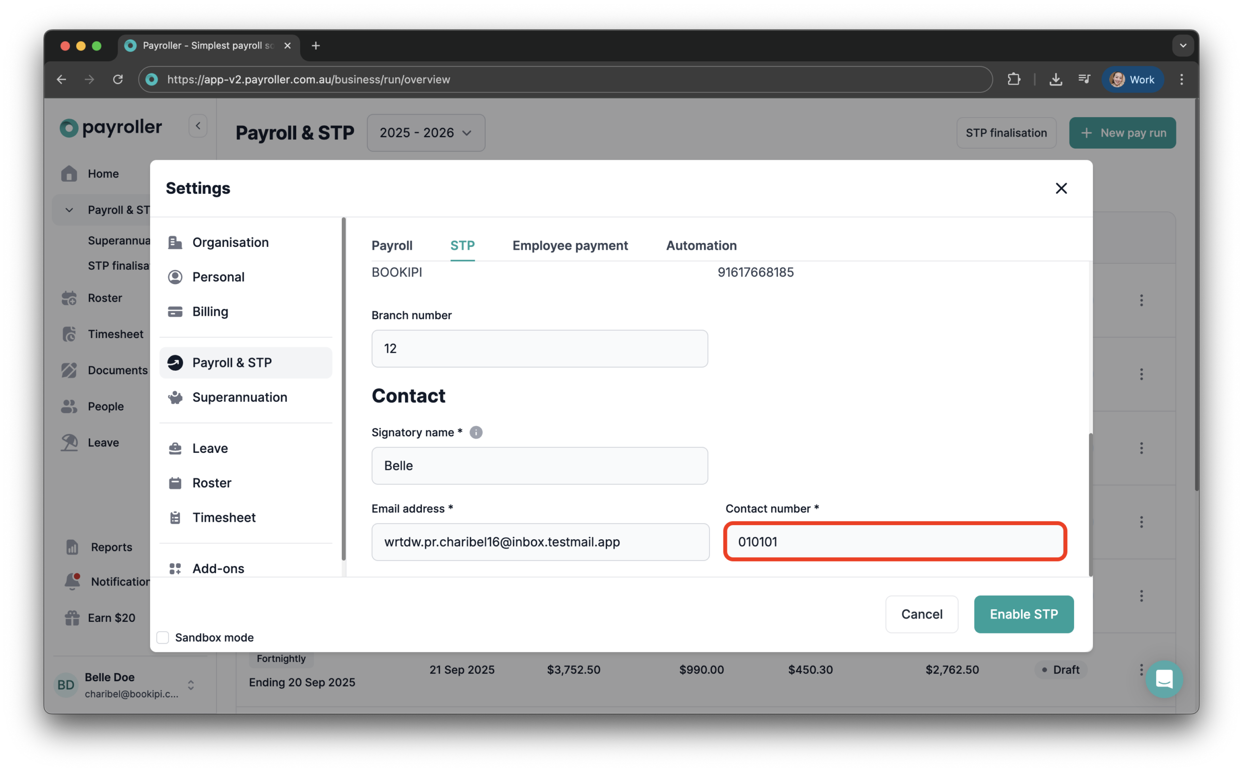 Uncategorized - Fixing the ‘Phone number is required’ Error When Submitting an STP - 7