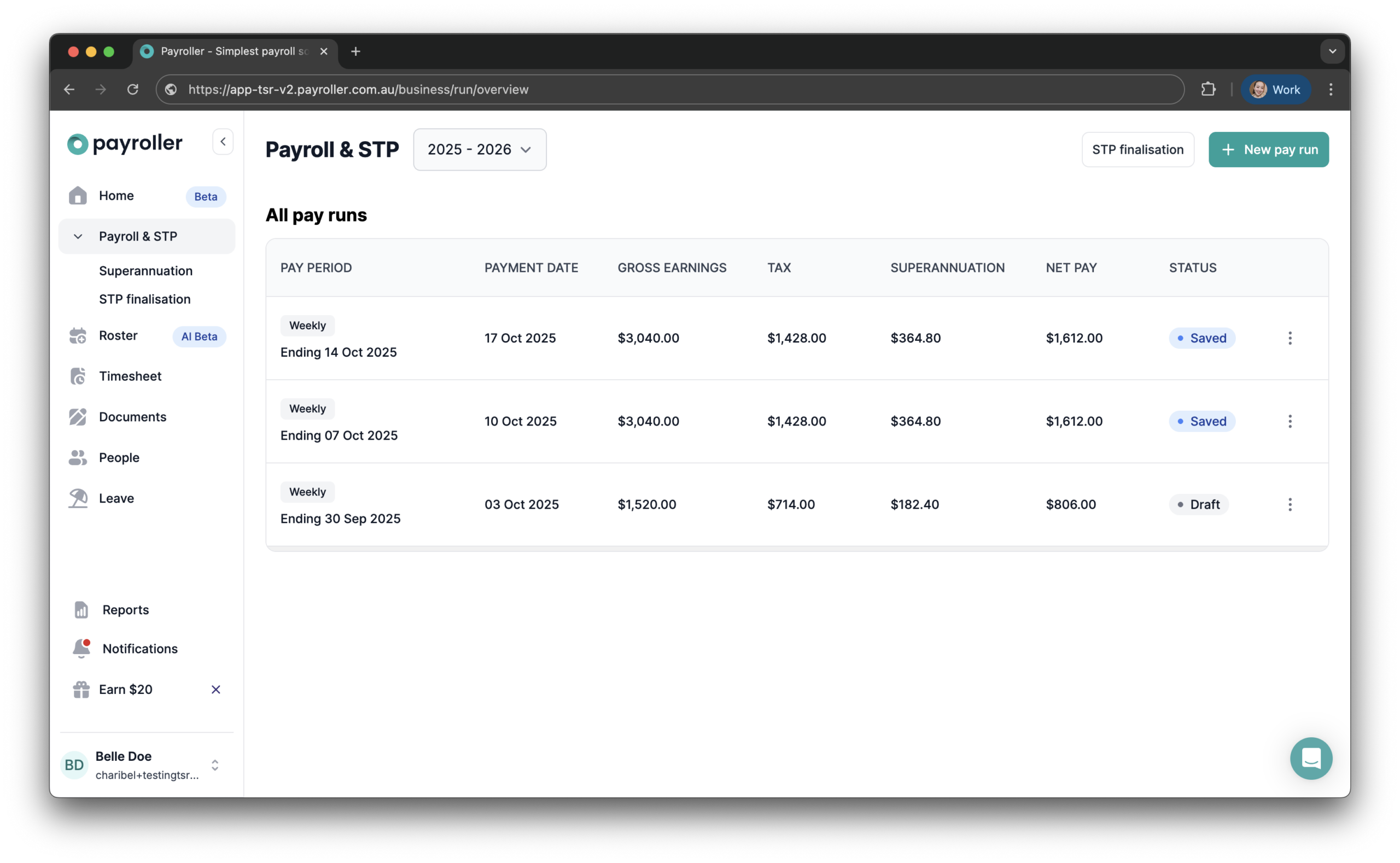 Payroller functions - How to convert an Agent account to an employer account - 6