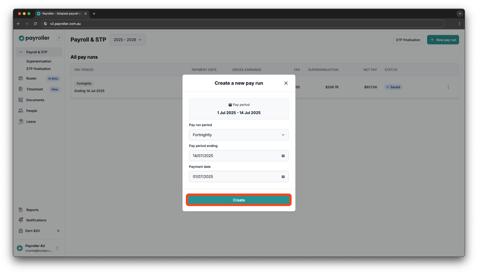 Creating pay runs - Adding a deduction - 2
