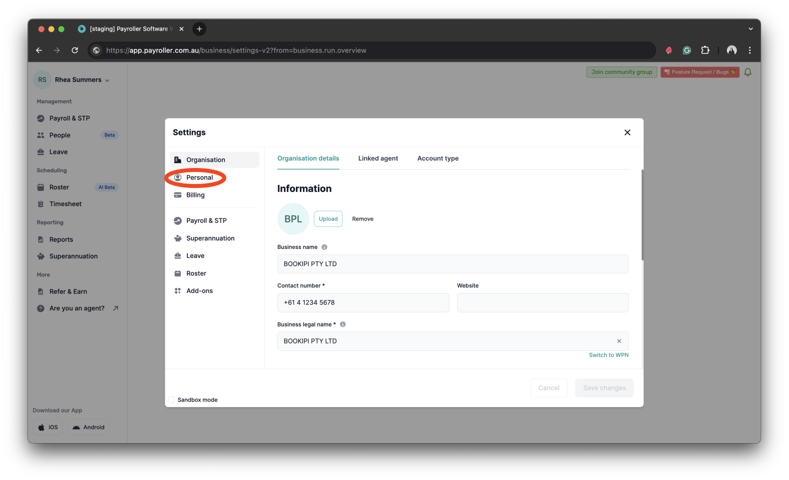 Payroller functions - How to delete your account on Payroller - 4