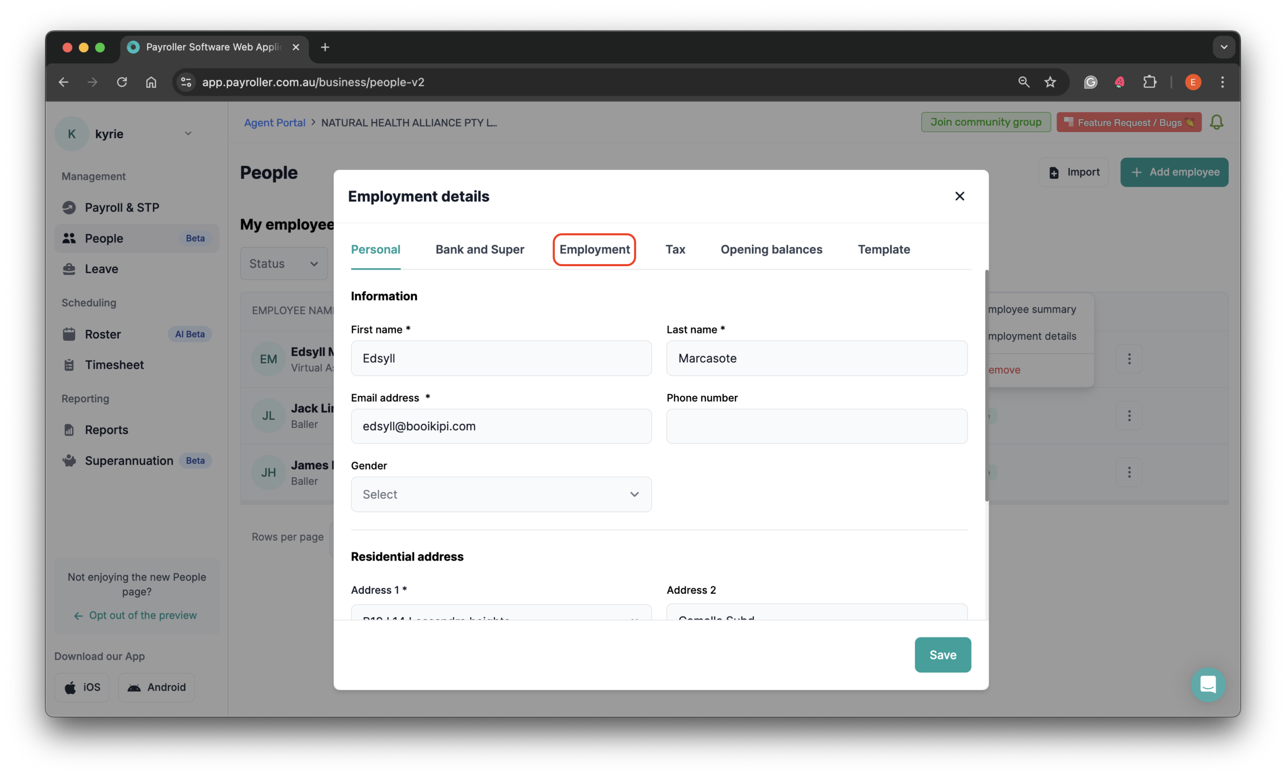 Payroller functions - How to set your employee's pay period - 4
