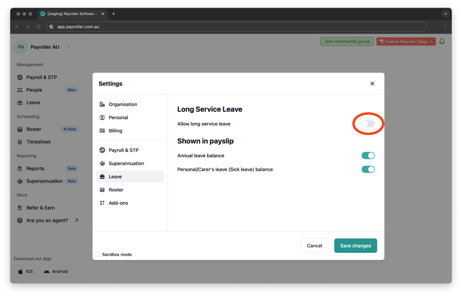 Payroller functions - Long Service Leave - 5