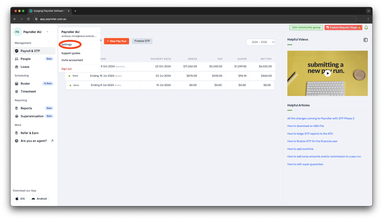 Payroller settings - How to add a logo to your payslips - 2