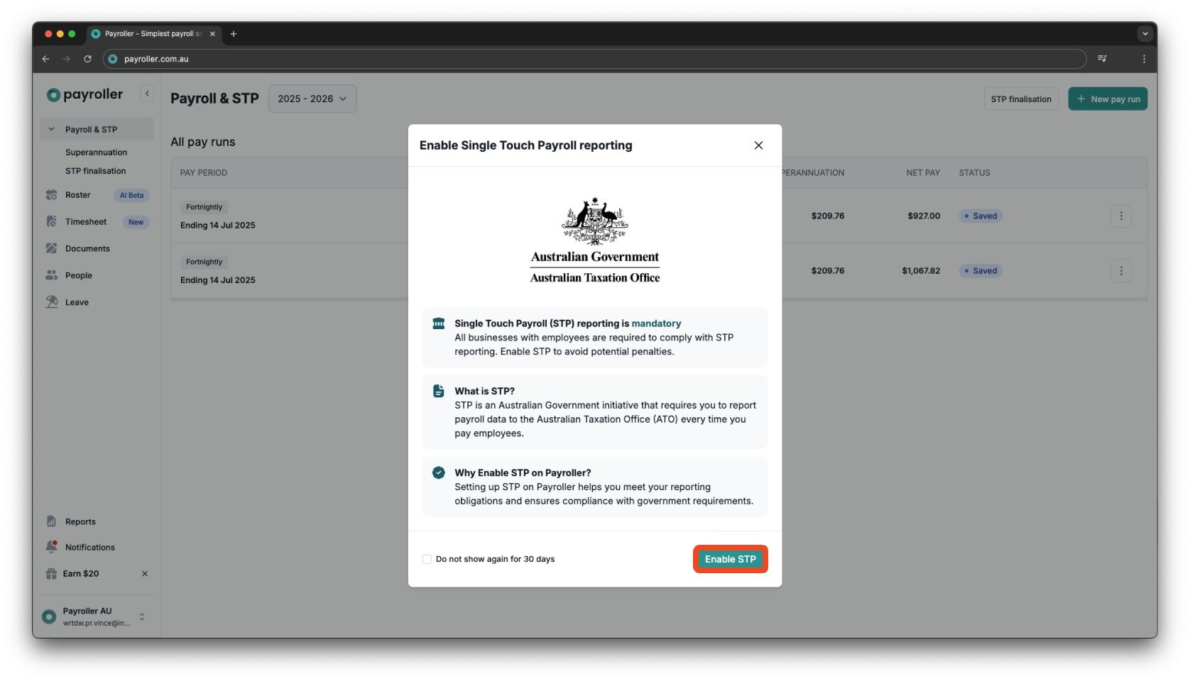 Quick Overview - Enabling and submitting STP - 1