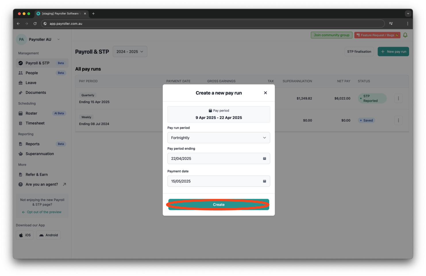 Creating pay runs - How to enter overtime on the pay run - 2