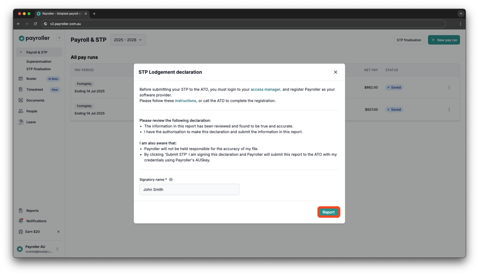 Creating pay runs - Adding a deduction - 10