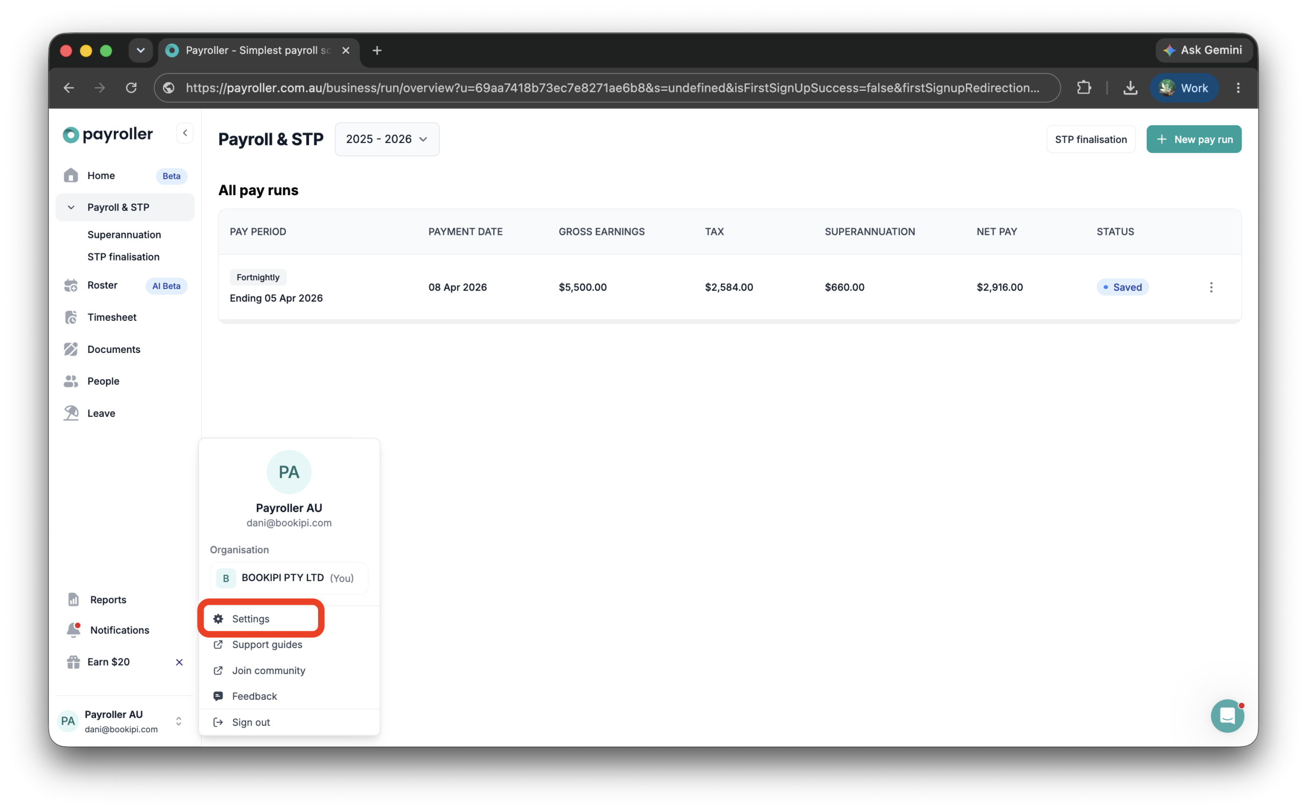Payroller Employer Subscriptions - Giving access to your agent to update your subscription - 2