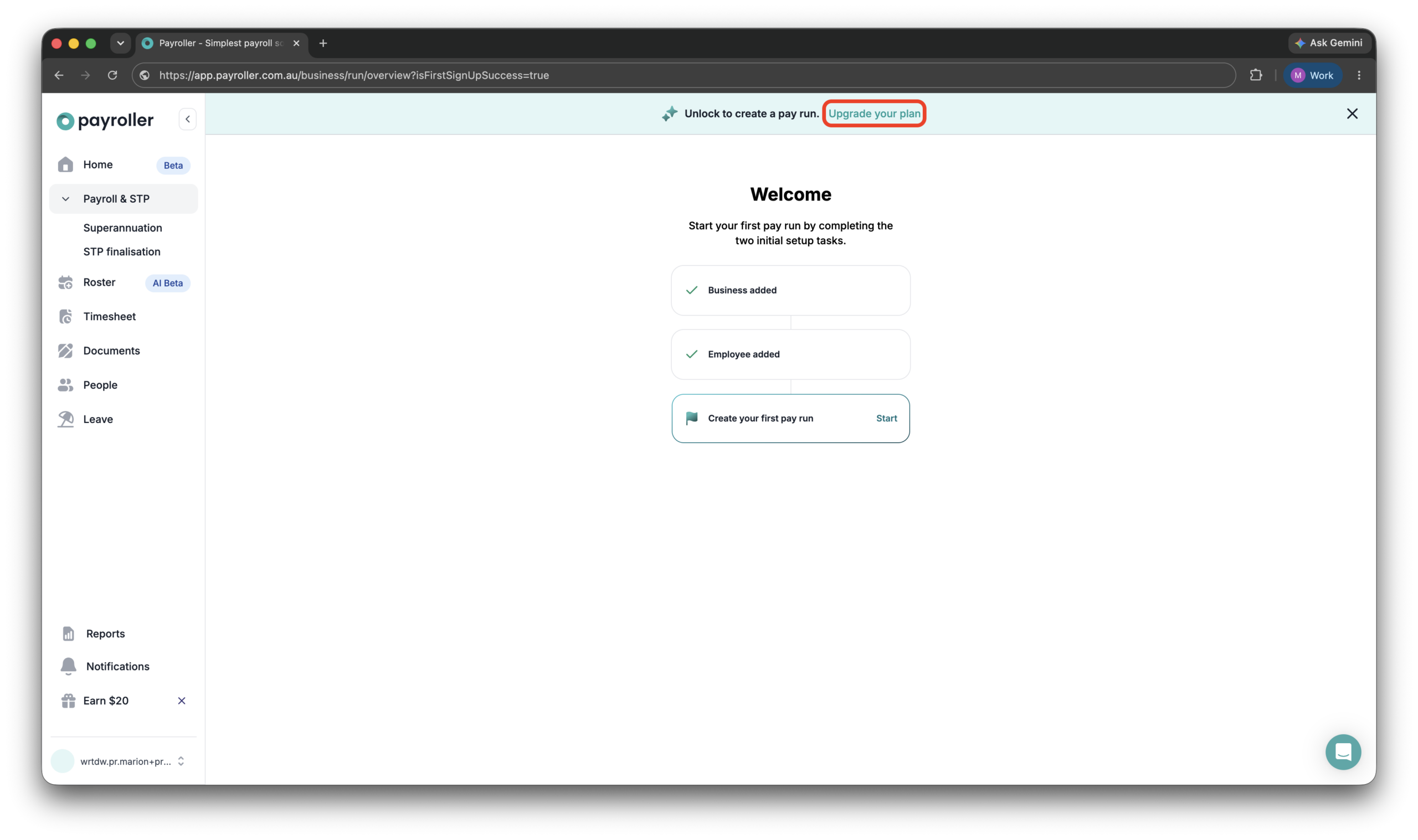 Payroller Employer Subscriptions - Signing up for a subscription (Employers) - 1