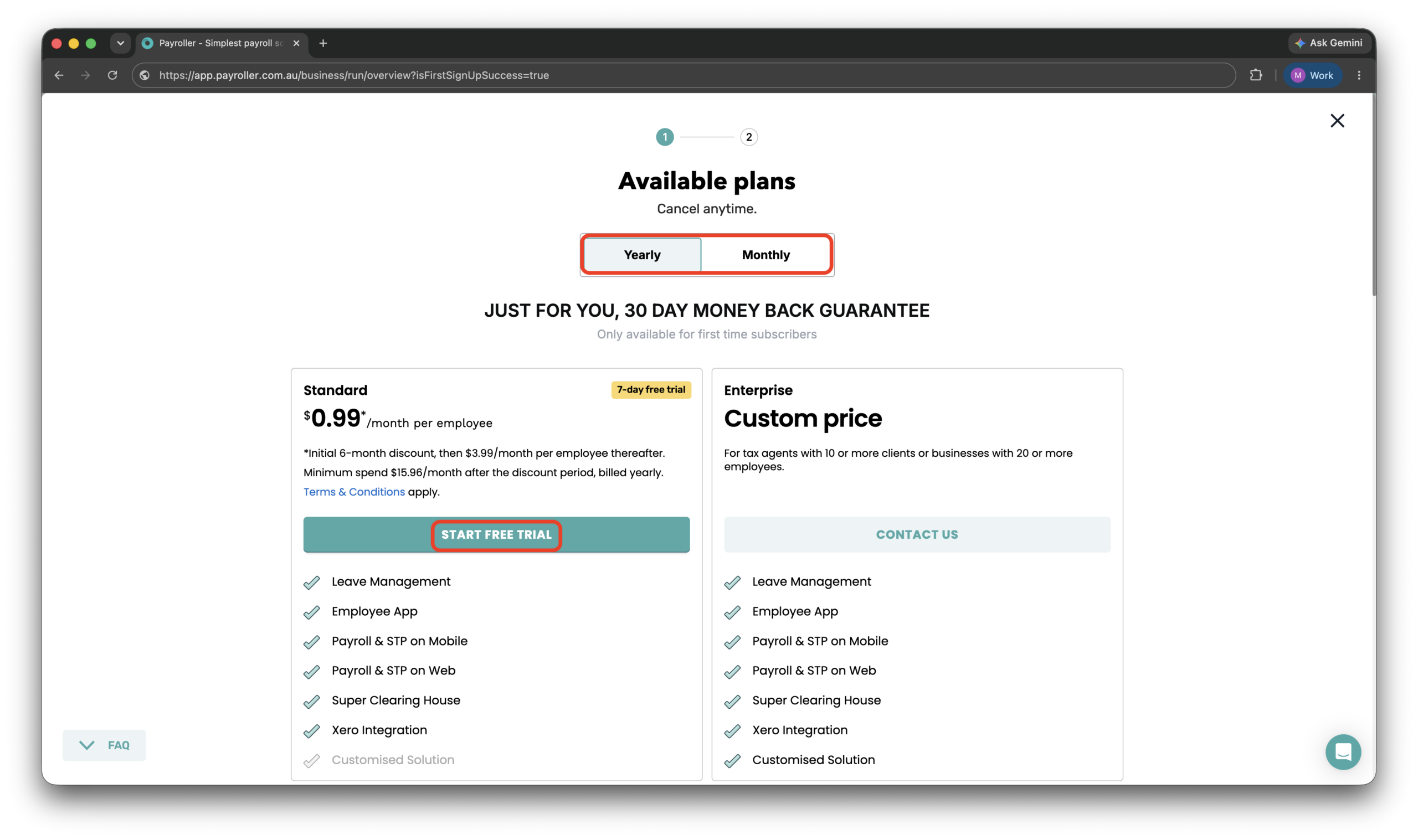 Payroller Employer Subscriptions - Signing up for a subscription (Employers) - 3